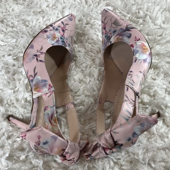NANETTE LEPORE- FLORAL SLING BACK HEELS - Picture 5 of 10